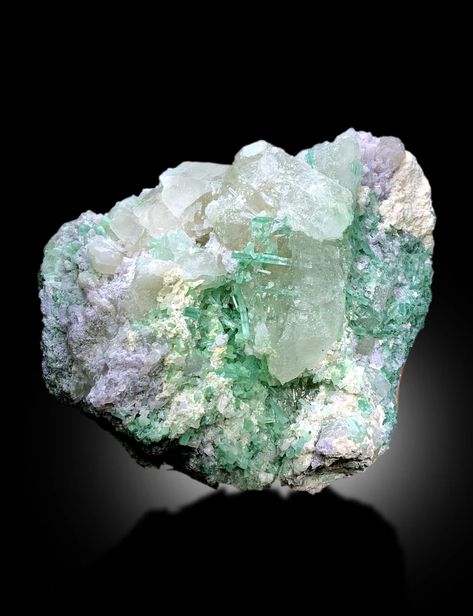 Green Tourmaline Crystals Cluster With Quartz and Lepidolite Mineral Specimen From Afghanistan - 3910 gram Green Tourmaline Crystal, Rare Stone, Tourmaline Crystal, Rock Hounding, Minerals And Gemstones, Rocks And Gems, Green Tourmaline, Crystal Cluster, Minerals Crystals