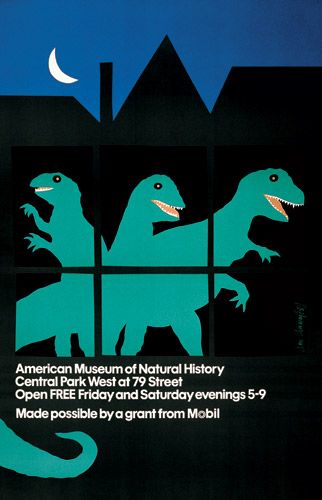 poster love Ivan Chermayeff, Dinosaur Exhibition, Aiga Design, Dinosaur Museum, Dinosaur Posters, History Posters, American Museum Of Natural History, Tourism Poster, Museum Poster