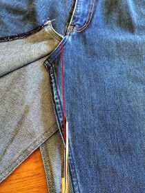 A sewing blog for lovers of 60s fashion, culture and music. Make Denim Skirt From Jeans, Convert Jeans To Skirt, Denim Skirt From Jeans Diy, How To Make Jeans Into A Skirt, Denim Jeans To Skirt, How To Make A Skirt Out Of Jeans, How To Make Skirt From Jeans, Upcycle Jeans Skirt, Diy Jean Skirt