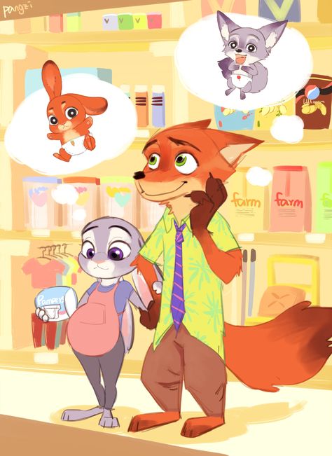 Zootopia || The little carrot and Pawpsicle on the diapers Zootopia Anime, Phineas E Ferb, Zootopia Fanart, Zootopia Nick And Judy, Zootopia Comic, Zootopia Art, Nick And Judy, Nick Wilde, Disney Zootopia