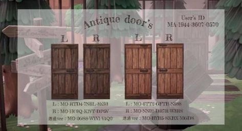 ACNH DESIGNS on Twitter: "Door Panels! #acnh #ACNHDesigns #acnhcodes #acnhinspo #acnhpatterns #AnimalCrossingNewHorizons… " Motif Acnl, Acnh Cottagecore, Animal Crossing Guide, Path Design, Qr Codes Animal Crossing, Beautiful Farm, Stall Designs, New Animal Crossing, Farm Design