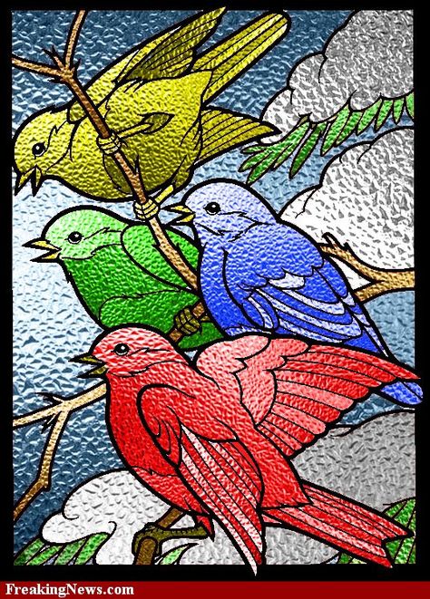 Stain Glass Window Glass Painting Patterns, زجاج ملون, Glass Painting Designs, Mosaic Stained, Stained Glass Paint, Stained Glass Birds, Birds And Flowers, Stained Glass Diy, Stained Glass Crafts