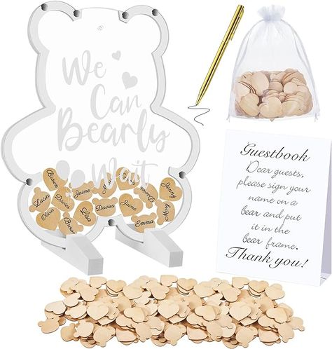 Spring Baby Shower Themes, Teddy Bear Baby Shower Theme, Baby Shower Guest Book Alternative, Baby Shower Pictures, Bear Baby Shower Theme, Baby Shower Theme Decorations, We Can Bearly Wait, Bearly Wait, Spring Baby Shower