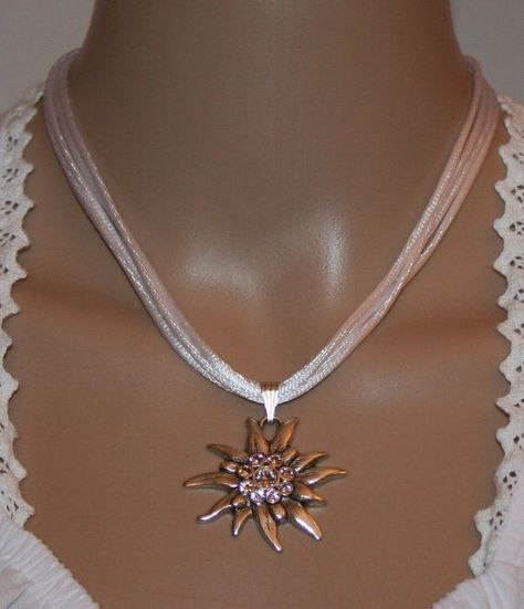 Edelweiss Necklace, Edelweiss Jewelry, Swarovski Stones, Purple Wedding, Chain Pendants, Jewelry Sets, Different Colors, Cross Necklace, Necklace Lengths