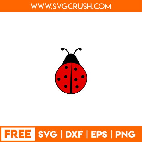 Ladybug Svg Free, Ladybug Svg, Free Fonts For Cricut, Free Svg Files For Cricut, Free Svgs, Valentines Crafts, Camp Ideas, Diy Vinyl, Cricut Free