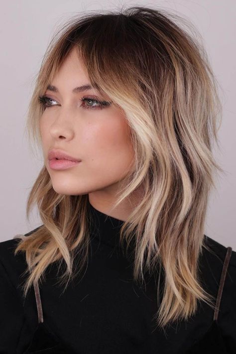 Blonde Haircut For Round Face, Volume Giving Haircuts, Medium Length Haircut Blonde Bangs, Long Fine Hair With Layers And Bangs, Shag With Curtain Bangs Straight, Long Bangs Shoulder Length Hair, Long Shaggy Haircut For Fine Hair, Shag For Straight Fine Hair, Medium Hair Length With Curtain Bangs