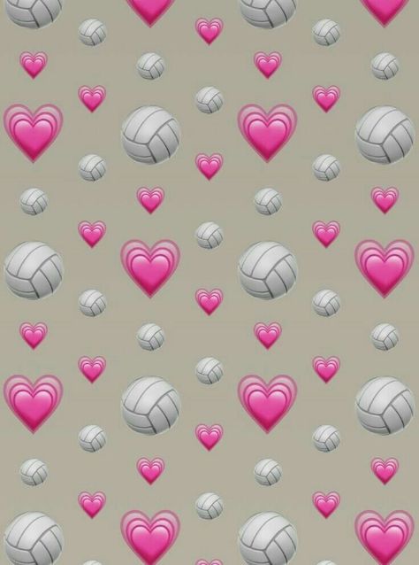 Volleyball Phone Wallpaper, Volleyball Wallpaper Aesthetic, Iphone Background Pink, Make Emoji, Volleyball Backgrounds, Emoji Wallpapers, Make Clay Beads, Volleyball Wallpaper, Emoji Wallpaper Iphone