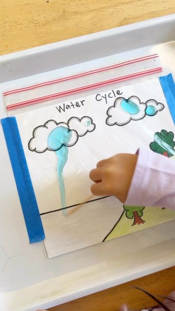 Fynn Sor | Happy Tot Shelf on Instagram: "Where do rain come from? 🌧️ Do your little ones ask you this question all the time? Then I’ve got the perfect activity for you! In this simple activity, children literally bring the water through a cycle. This helps little kids visualize the continuous movement of water. And now, even my 4yo can explain the water cycle and where rain came from. 😉 👉🏻 Recommended for 3 to 8 years old ❤️ Love this Hands-on Water Cycle activity? Share this with all your Water Cycle Art Preschool, Rain Cycle Preschool, Water Cycle Activity, Water Cycle Craft, Rain Cycle, Water Cycle Activities, Homeschool Nature Study, Child Activities, The Water Cycle