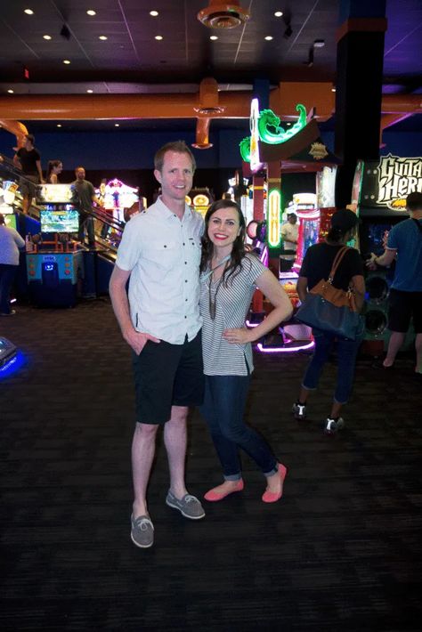 Dave & Buster's Date Night - Friday We're in Love Dave And Busters Date, Dave And Busters Outfit, Dave And Busters, Boys Dorm Room, Dave & Busters, Date Idea, Outfit Png, Date Outfit, Good Dates