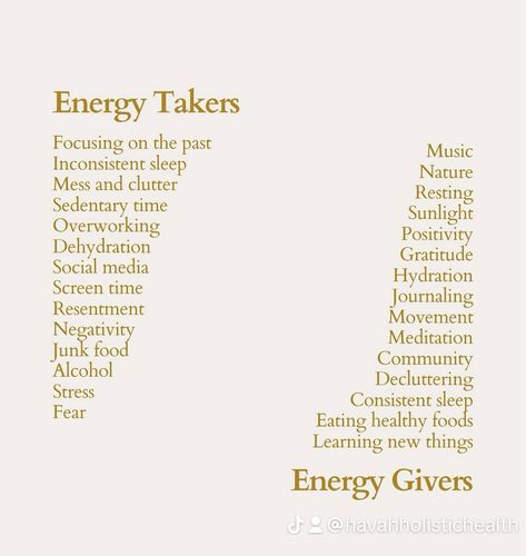 Energy Takers vs. Energy Givers ✨😌 #holistichealing #havahholistichealth #nature #buylocal #localfood #farm #homesteading #downtoearth #healingjourney #wellness #mindfulness #health #mindfuleating #healthylifestyle #heal #holistic #selfimprovement #feelyourbest #beyourbest #health #ayurveda #ayurvediclifestyle #healthandwellness #love #light #awareness #happy #wholeness #holistichealing #mentalhealth #emotionalhealth Energy Takers, Energy Givers, Love Light, Mindful Eating, Holistic Healing, Healing Journey, Screen Time, New Things To Learn, Healthy Foods To Eat