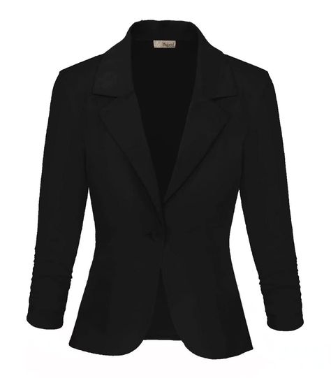 PRICES MAY VARY. 89% Polyester;7% Rayon;4% Spandex Made in the USA Women blazers for work casual are highly versatile and customizable, easily going with many different outfits. lining Button closure Machine Wash PREMIUM QUALITY - We are proud to offer high quality, durable clothing at an affordable price. Our blazers will last for years and maintain their shape. VARIOUS SELECTION - You can choose from a variety of colors, styles, and sizes to find the perfect fit for you! Available in plus and Suit Jacket For Women, Cardigan Blazer, Women Blazers, Usa Women, Open Front Blazer, Fashion Business Casual, Hourglass Shape, Black Halloween, Casual Office