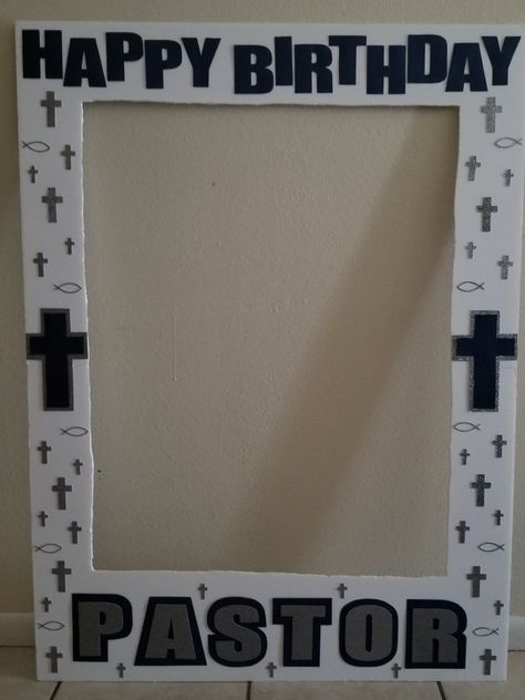 Birthday Photo Prop - Happy Birthday Pastor - Christian Birthday Party - Religious Party Pastor Birthday Decoration Ideas, Pastor Birthday Ideas, Christian Birthday Party, Happy Birthday Pastor, Pastor Appreciation, Christian Birthday, Happy 80th Birthday, Decor 2023, Pastors Appreciation