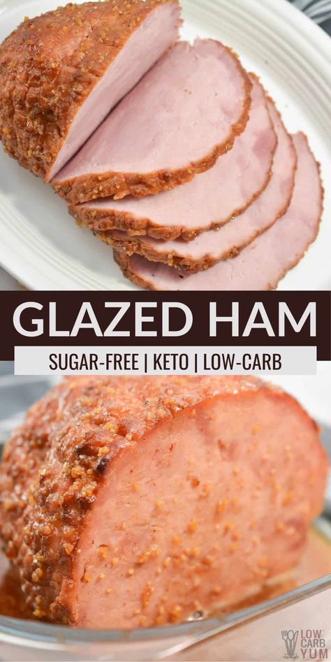 This keto glazed ham is a real treat with all of the classic flavors of traditional glazed ham. It is just the right balance of rich, sweet, and savory. Keto Approved Foods, Ham Glaze Recipe, Keto Diet List, Cookies Gluten Free, Keto Christmas, Glazed Ham, Keto Diet Breakfast, Starting Keto Diet, Keto Friendly Desserts