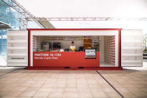 Why the use of pop-up space is ripe for exploration Pantone Cafe, Shipping Container Restaurant, Small Restaurant Design, Pop Up Cafe, Container Restaurant, Container Bar, Used Shipping Containers, Cafe Shop Design, Container Design