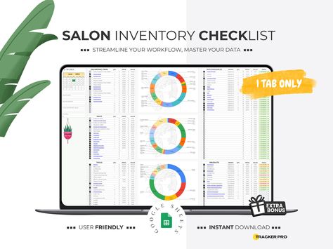 Salon Inventory Template, Salon Inventory Tracker Log, Beauty Salon Setup Checklist, Nail Salon Hair Salon Templates Google Sheet Supplies by TrackerPro on Etsy Salon Inventory, Inventory Template, Inventory Tracker, Budgeting Tools, Budget Spreadsheet, Gift Certificate Template, Salon Hair, Template Google, Google Sheets