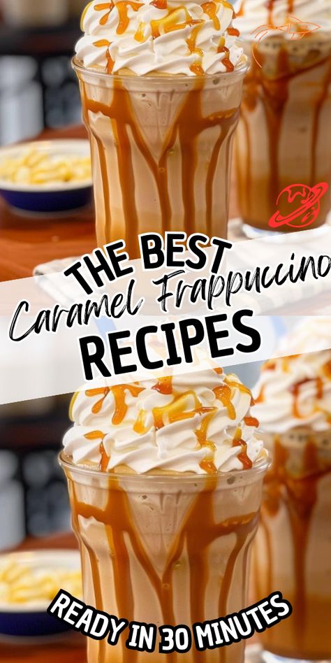 Caramel Frappuccino Frappachino Recipe, Carmel Frappe, Homemade Frappe, Blended Coffee Recipes, The Best Pumpkin Pie, Best Pumpkin Pie Recipe, Homemade Frappuccino, Dessert Pie Recipes, Caramel Frappuccino