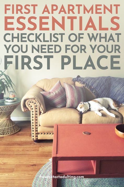 What To Buy For First Apartment, What Do I Need For My First Apartment, First Condo Checklist, Everything You Need For Your First Apartment, What Do You Need For Your First Apartment, First Night Apartment Essentials, Apartment Buying Checklist, Moving Into First Apartment, Fully Furnished Apartment Checklist