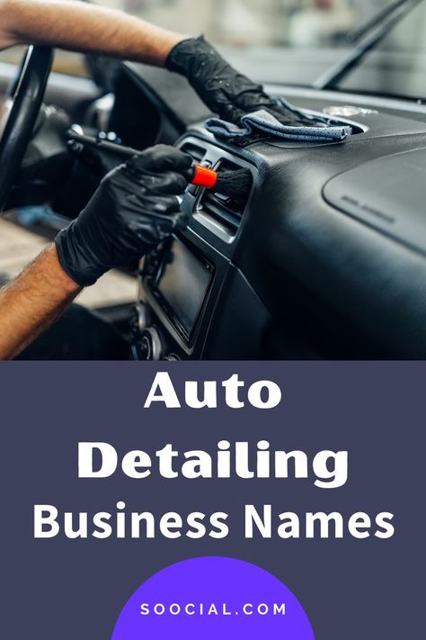 Best Company Names, Cleaning Company Names, Auto Detailing Business, New Business Names, Detailing Business, Business Name Ideas, Car Wash Business, Vehicle Care, Sports Logo Design