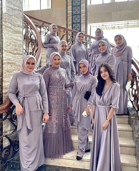 Bridesmaid Dresses Hijab Gemuk, Bridesmaid Kurung, Braidsmaid Hijab, Dress Nikahan, Dress Hijab Satin, Bridesmaid Dresses Hijab Satin, Satin Dress Hijab, Gamis Satin, Bridesmaid Dresses Hijab