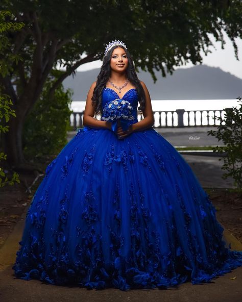 ¡Realeza absoluta! 💙 Dress: Quinceañera Collection 26950 • • • #houseofwu #quinceaneracollection #quinceañera #princessvibes #princessdress #fairytaledress #quinceaneraphotography #vestidosdequince #sweet15 #quinceaños #ballgown #quince #quincegown #explorepage #formaldress #quincedress #misquince #sparkly #sparkle #princess #fairytale #blue #royal #bluedress #royaldress #floral #explore Dark Blue Quinceanera Dresses, Quince Colors, Dream Quinceanera, Quince Photoshoot, Royal Blue Quinceanera Dresses, Blue Quinceanera Dresses, Quince Pictures, Sparkle Princess, Royal Blue Quinceanera