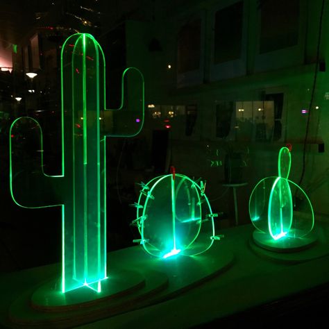 Cactus Lamp, Unusual Furniture, Dome House, Lamp Set, Acrylic Decor, Light Sculpture, Sculpture Installation, Light Installation, Lamp Sets