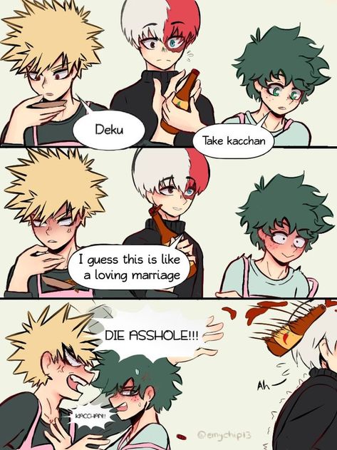 Bkdk Marriage, Mha Bkdk Comic, Mha Comics Funny Bakudeku, Bakudeku Comic Dub English, Spicy Bkdk Fanart, Bkdk Comics English, Bkdk Comics Spicy, Bkdk Kiss, Bkdk Comic