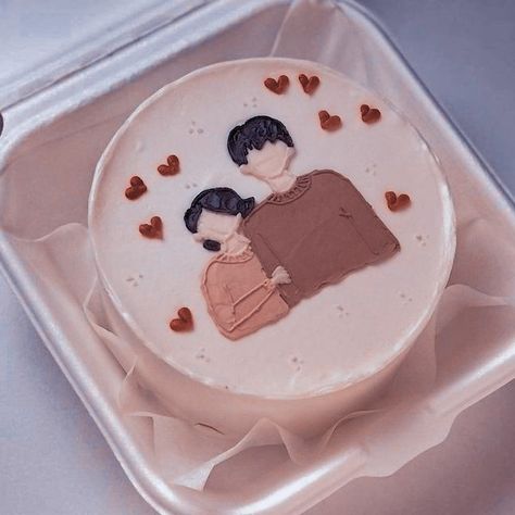 Couple Bento Cake, Birthday Cake For Boyfriend, Friends Birthday Cake, Couple Cake, Cake For Boyfriend, Small Birthday Cakes, Happy Anniversary Cakes, Candy Birthday Cakes, Mini Wedding Cakes