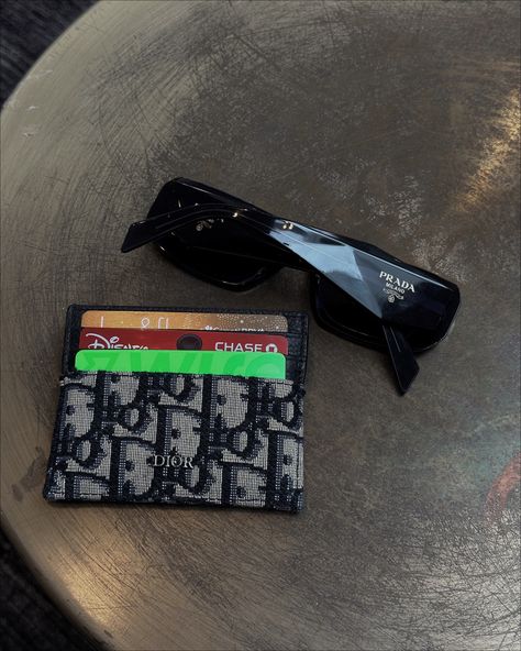 Prada Card Holder Aesthetic, Dior Wallet Aesthetic, Id Holder Aesthetic, Card Holder Wallet Aesthetic, Card Wallet Aesthetic, Prada Sunglasses Aesthetic, Card Holder Aesthetic, Lv Card Holder, Prada Pr17ws