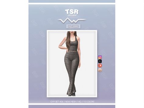 Recurso The Sims - GYM SET-406 (TOP) BD1104 Sims Gym, Cc Clothing, Clothes Cc, Female Clothes, The Sims Resource, Sims Resource, Gym Wear, Sport Wear, The Sims