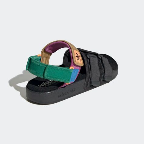 adidas Adilette 4.0 Sandals - Black | Men's Swim | adidas US 100 Days Of Summer, Slippers Design, Slides Adidas, Adidas Sandals, Adidas Slides, Adidas Adilette, Designer Slippers, Sports Shops, Plastic Waste