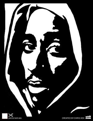 2Pac 2pac Makaveli, Tupac Art, Modern Art Style, Modern Art Styles, Black And White Vector, Pumpkin Stencil, Modern Pictures, Hip Hop Art, Silhouette Stencil