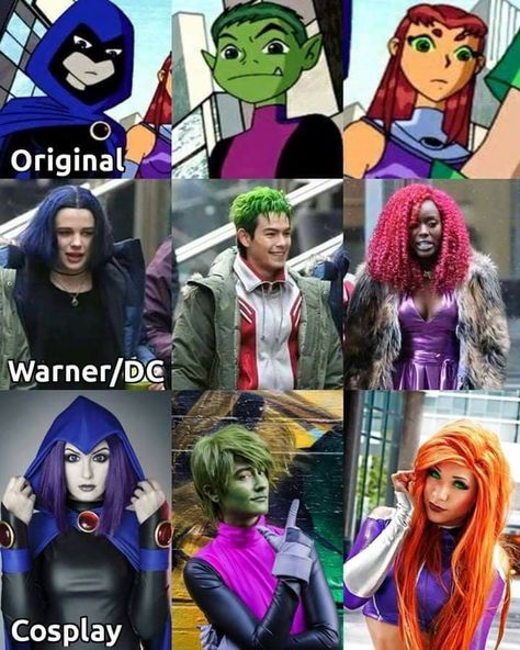 Beast Boy Cosplay, Teen Titans Cosplay, Set Pictures, Raven Beast Boy, Original Teen Titans, Teen Titans Fanart, Dc Cosplay, Teen Titan, Dc Memes