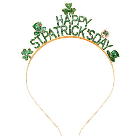 PRICES MAY VARY. ✔St. Patrick's Day Lucky Headband: Don't dare be caught without a little green on St. Patrick's Day! Our lucky headband feature a glitter enamel letter 'LUCKY', 'IRISH' and sparkling green shamrock charm on a gold hoop. You'll be feeling lucky all day and into the night at your next Saint Patty's day celebration or zoom call with this super comfortable headband. ✔Rhinestone Shamrock Hairband: If you forgot to wear green on this jolly day, not to fret! Our St. Patrick's Day hair Holiday Parades, Lucky Leaf, Irish Style, Holiday Headbands, Headpiece Accessories, Green Shamrock, Comfortable Headbands, Feeling Lucky, Fat Tuesday