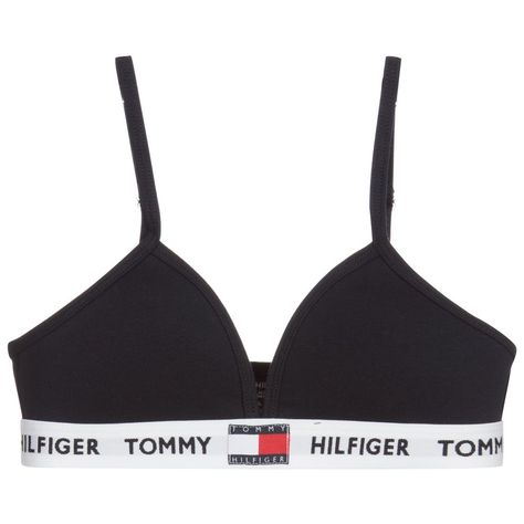 Navy blue soft cup bra for girls by Tommy Hilfiger. Lightly padded, it has a white elasticated trim with the brand's iconic logo and adjustable shoulder straps. Tommy Hilfiger Girl, Tommy Hilfiger Kids, Soft Cup Bra, Soft Cup, Blue Logo, Kids Sale, Luxury Dress, Navy Blue, Sports Bra