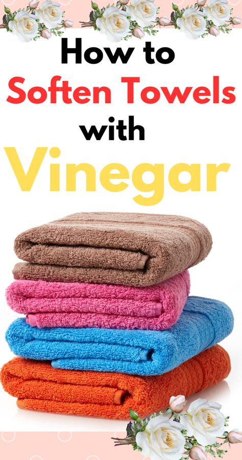 Wait! Before you toss your ruined and grimy towels out, check out his post that tells you how to wash, soften, and restore your towels with vinegar.# vinegar cleaning#cleaning aesthetic#laundry#vinegar cleaning#vinegar for cleaning#vinegar clean Soften Towels, Wash Towels With Vinegar, How To Wash Towels, Vinegar Cleaning Hacks, Homemade Fabric Softener, Vinegar And Baking Soda, Wash Towels, Washing Towels, Baking Soda Vinegar