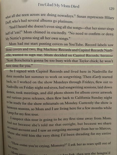 In “I’m Glad My Mom Died” by Jennette McCurdy, she mentions Taylor Swfit I’m Glad My Mom Died Book Aesthetic, Im Glad My Mom Died Book Quotes, I’m Glad My Mom Died Book, My Mom Died, Jeannette Mccurdy, Taylor Swfit, Die Quotes, Atomic Habits, Mom Died