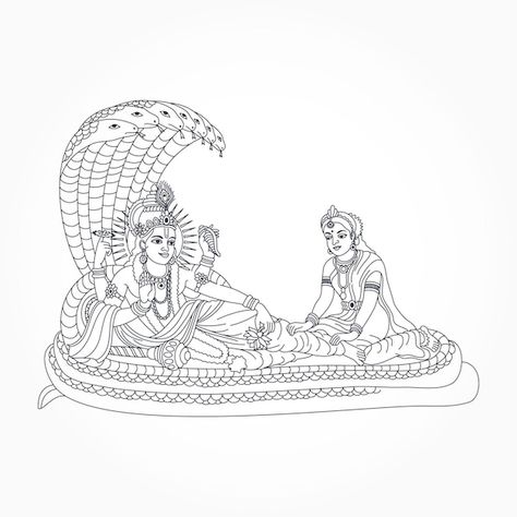 Krishna On Snake, Panihari Drawing, Radha Goddess, About Lord Krishna, Vishnu Ji, Drawing Pics, Horse Art Drawing, Door Design Photos, Ganapati Decoration