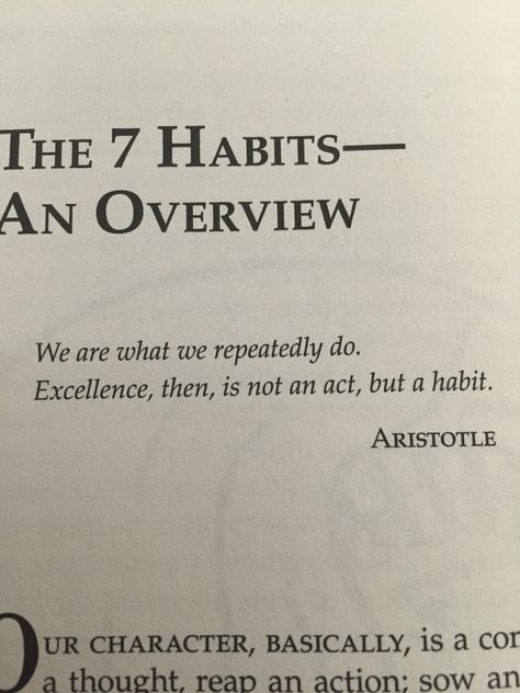 7 habits of highly effective people #aristotle 7 Habits Quotes, 7 Habits Of Highly Effective People Quotes, 7 Habits Of Highly Effective People, Quotes From Aristotle, The 7 Habits Of Highly Effective People, 7 Habits Of Highly Successful People, Quotes Aristotle, Quotes From Atomic Habits Book, Inspirational Paragraphs