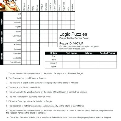 Math Logic Puzzle Worksheets Printable Logic Puzzles, Adverbs Worksheet, Math Logic Puzzles, World Of Printables, Logic Problems, Logic Puzzle, Love And Logic, Map Activities, Logic Games