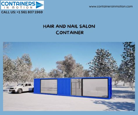 🌱 Thinking about an eco-friendly Salon Option? Shipping container homes are a fantastic option! 🌍♻️ Explore the possibilities. 

***Book Now And Get fast delivery from our warehouse in Florida***
www.containersinmotion.com

Read More about this product: https://containersinmotion.com/showroom/other-containers/item/74-hair-and-nail-salon-container

#EcoLiving #ContainerHomes #GreenLiving Container Living, Tiny Home Living, Eco Living, Shipping Container Homes, Container Homes, Shipping Container, Container House, Tiny Home, Green Living