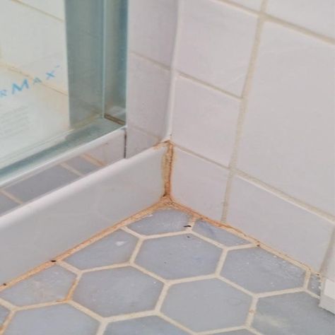 Keep your bathroom clean and tidy by learning how to remove unsightly orange water stains from your bathroom tile grout using chemical-free steam. Bathroom Tile Grout, Clear Shower Door, Diy Grout, Shower Grout, Bathroom Tile Diy, Bathroom Grout, Grout Stain, Remove Rust Stains, Tile Diy