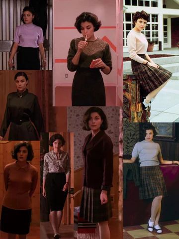 Twin Peaks Inspired Fashion, Audrey Twin Peaks, Twin Peaks Fashion, Twin Peaks Art, Twin Peaks Inspired, Audrey Horne, Sherilyn Fenn, Mood Board Fashion, Twin Peaks