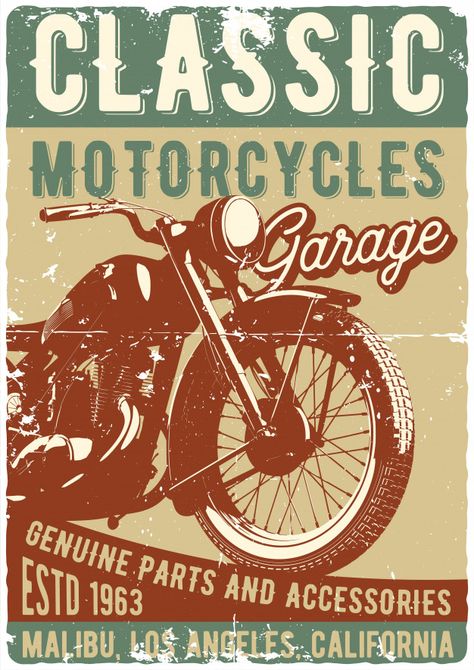 Motos Vintage, Vintage Motorcycle Posters, Vintage Logos, Motorcycle Logo, Bike Poster, Motorcycle Garage, Logos Ideas, Motorcycle Posters, Retro Motorcycle