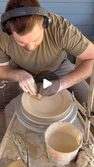 Pottery Ideas Wheel Thrown Plates, How To Throw A Plate On The Wheel, Pottery Plates Ideas, Plate Throwing, Working With Clay, Pottery Projects, Plate Ceramic, Pottery Plate, Wheel Thrown Pottery