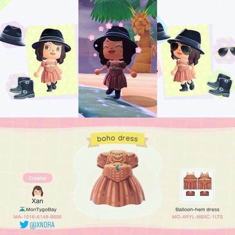 Animal Crossing Boho, Acnh Boho Design Codes, Acnh Boho, Kawaii Acnh, Acnh Clothes, Animal Crossing 3ds, Animal Crossing Funny, Animal Crossing Memes, Animal Crossing Guide