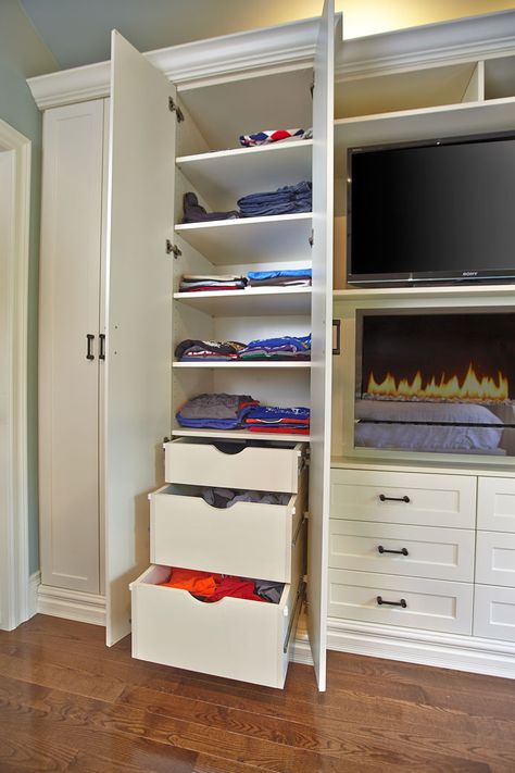 the Custom Wardrobe Closet, Basement Tv Rooms, Custom Wall Unit, Built In Wall Units, Bedroom Wall Units, Wardrobe Wall, Bedroom Built Ins, Closet Wall, Bedroom Built In Wardrobe