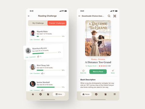 Goodreads Redesign, User Flow, Reading Challenge, Ui Inspiration, Book App, Design Ui, Ios Apps, Mobile Ui, Book Store