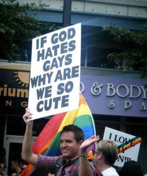 God doesn't hate anyone. It's people who hate Protest Posters, Protest Signs, Power To The People, Funny Signs, A Sign, So Cute, A Man, Funny Memes, Spa