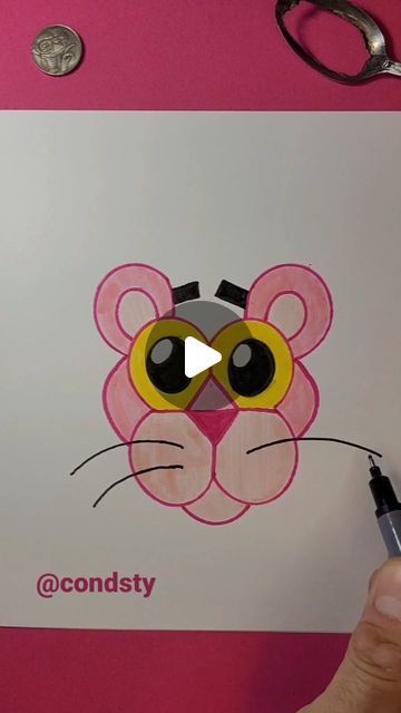 Christoph Brückner on Instagram: "Pink panther" Pink Panther Drawing Easy, How To Draw Pink Panther Step By Step, Draw Pink Panther, Pink Panther Drawing, Panther Drawing, Pink Panther, Pink Panthers, January 20, Diy Art Painting