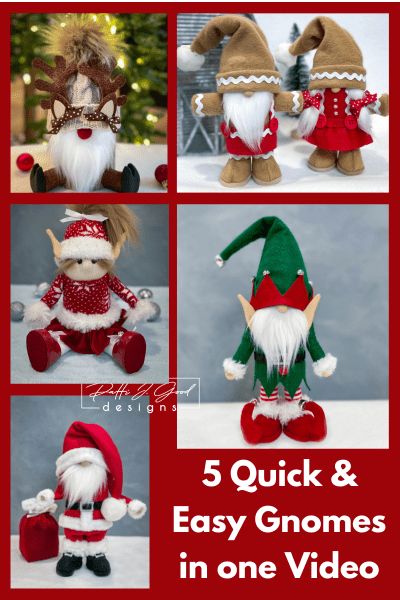 How To Make A Grinch Gnome, Grinch Gnome Diy, No Sew Gnomes, Gnomes Free Pattern, Make Gnomes, Gnome Ideas, Handmade Gnomes, Gnome Tutorial, Gnomes Diy